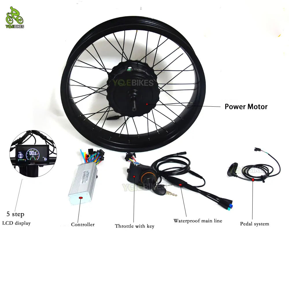 Fat Tire Ebike Conversion Kit 2000W - 20 인치 4.0 ebike 액세서리 DIY