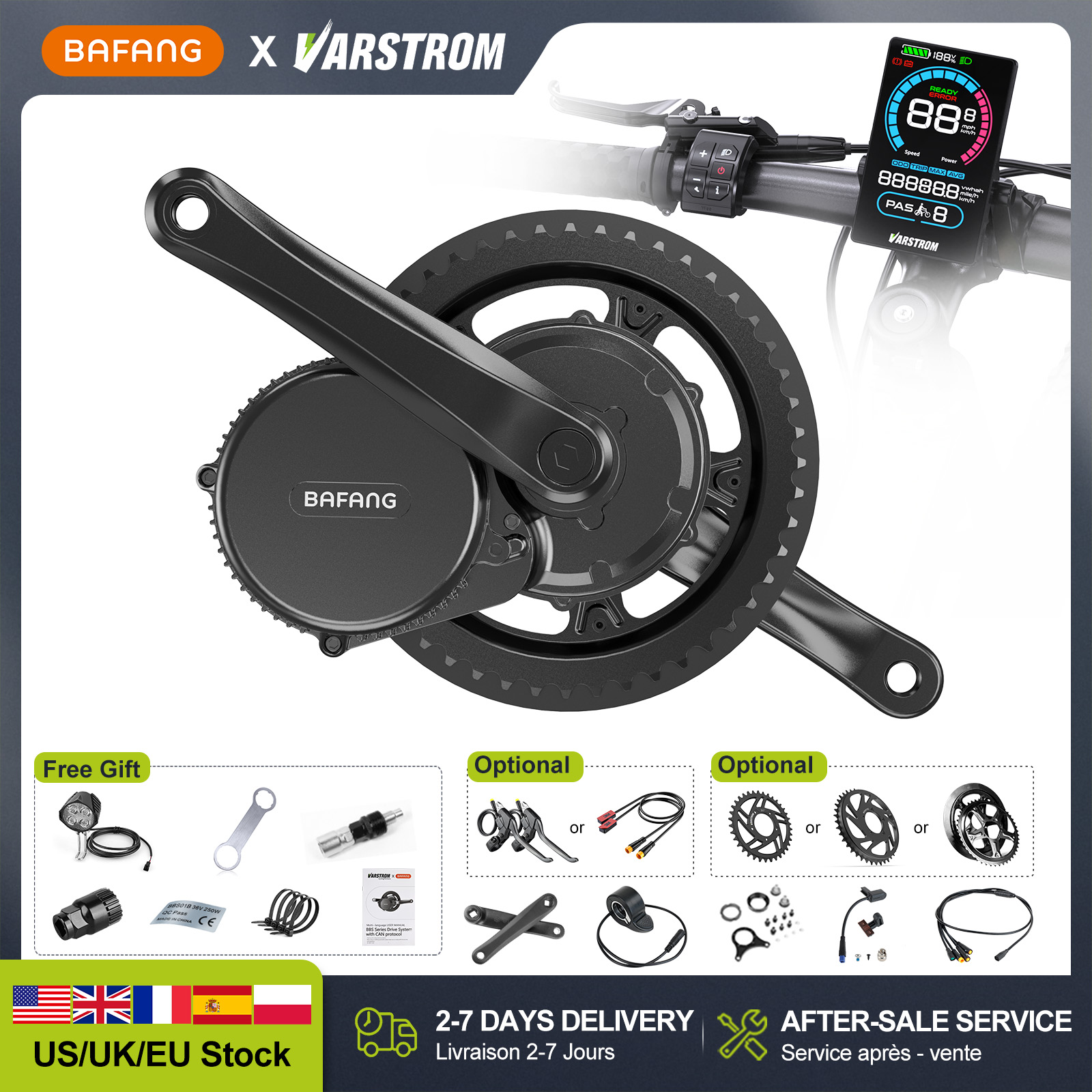 Bafang Bbshd 1000W Conversion Kit - [미국 주식] 바팡 48V 500W 750W