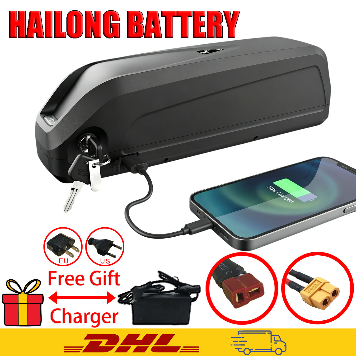 Ebike Battery 48V 20Ah Hailong - 새로운 Hailong 전기 자전거 배터리 팩