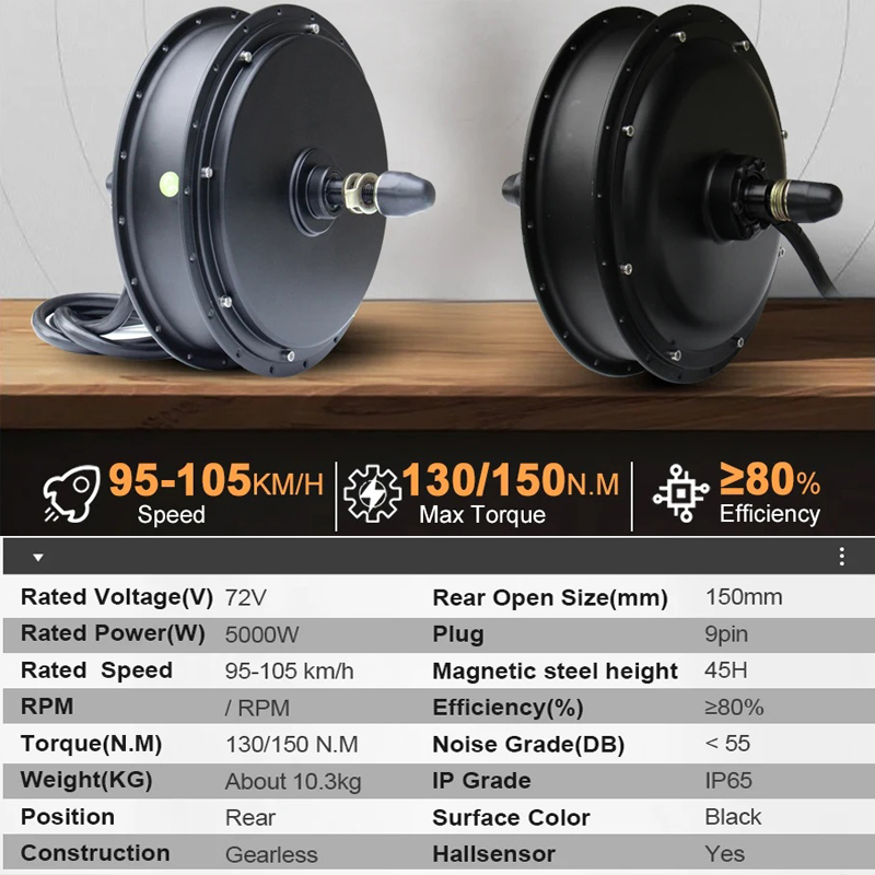 새로운 MTX39 72V 5000W 전기 자전거 변환  - 72V 5000W Hub Motor Kit 리뷰 및 가격